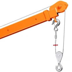 VEVOR Electric Truck Crane, 1100 lbs Pickup Truck Crane with PA800 Electric Hoist, 360° Rotating Telescopic Boom, Premium Galvanized Steel,Foldable Pickup Bed Jib Hoist for Machine Lumber Lifting