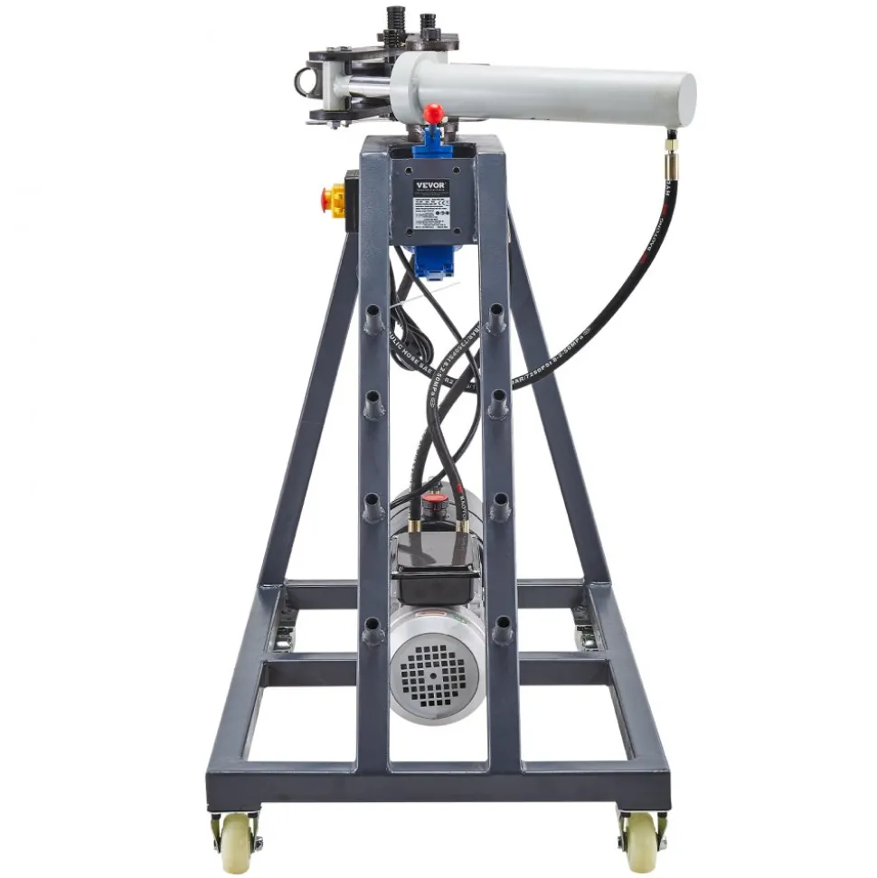 VEVOR Electric Tube Bending Machine, 750W Electric Tubing Bender with 6L Hydraulic Cylinder, Movable Pipe Bender Machine with 3 Dies & 180° Max Bending Angle, Suitable for 1", 1-1/2", 1-3/4" Pipes