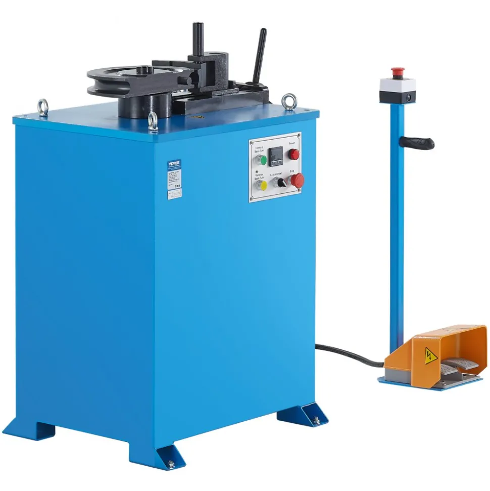 VEVOR Electric Tube Bending Machine, 1.5 KW Electric Tube Bender for 5/8 to 1-1/2 inch Pipes, Pipe Bender Machine with 5 Set Dies, Manual & Auto Modes and 180° Max Bending Angle (220V 60Hz 3-Phase)