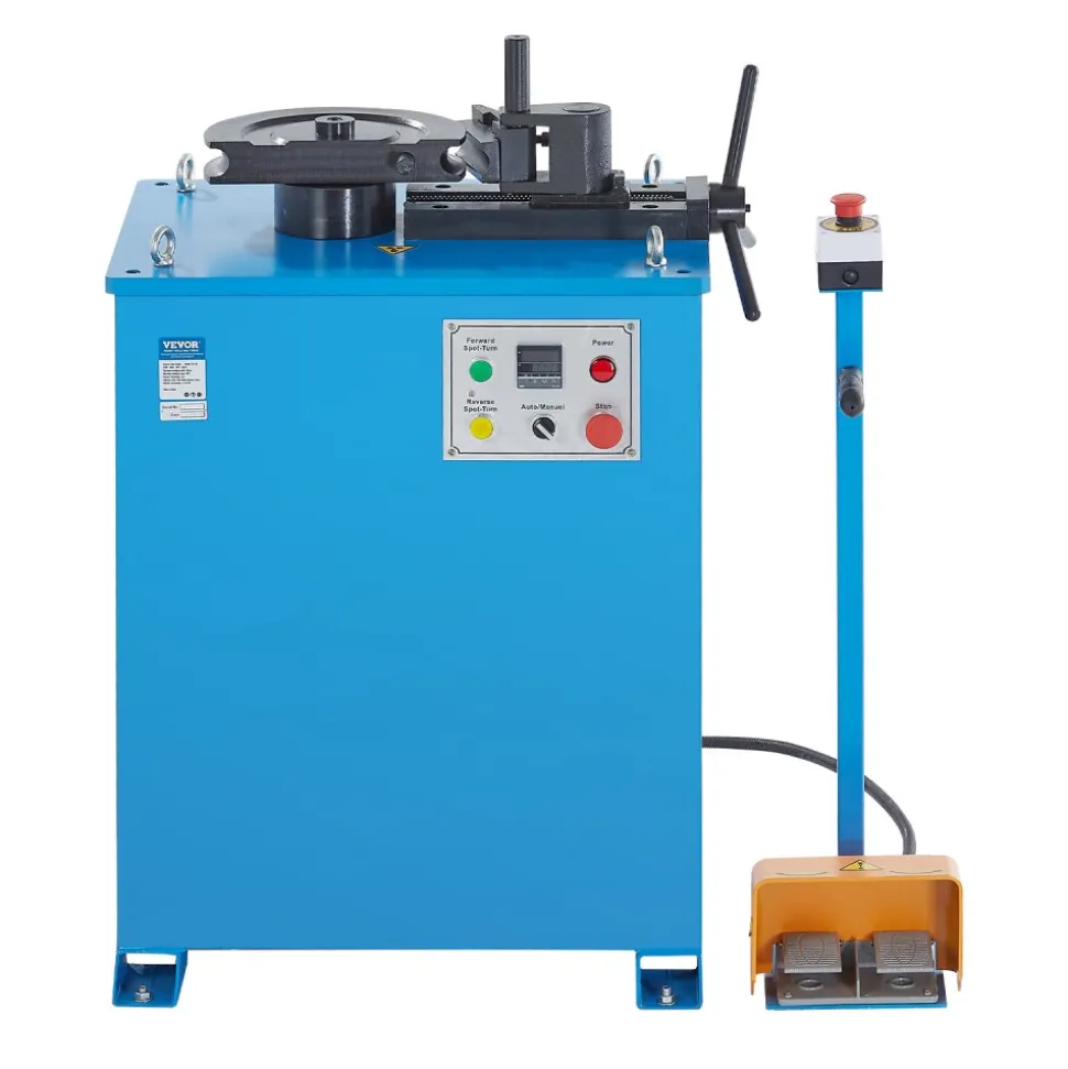 VEVOR Electric Tube Bending Machine, 1.5 KW Electric Tube Bender for 5/8 to 1-1/2 inch Pipes, Pipe Bender Machine with 5 Set Dies, Manual & Auto Modes and 180° Max Bending Angle (220V 60Hz 3-Phase)