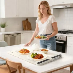 VEVOR Electric Warming Tray, Food Warming Mat for Buffet, Rollable & Portable Silicone Food Warmer with 9 Adjustable Temperature Settings, Auto Shut-Off & Child Lock, Ideal for Parties, Catering