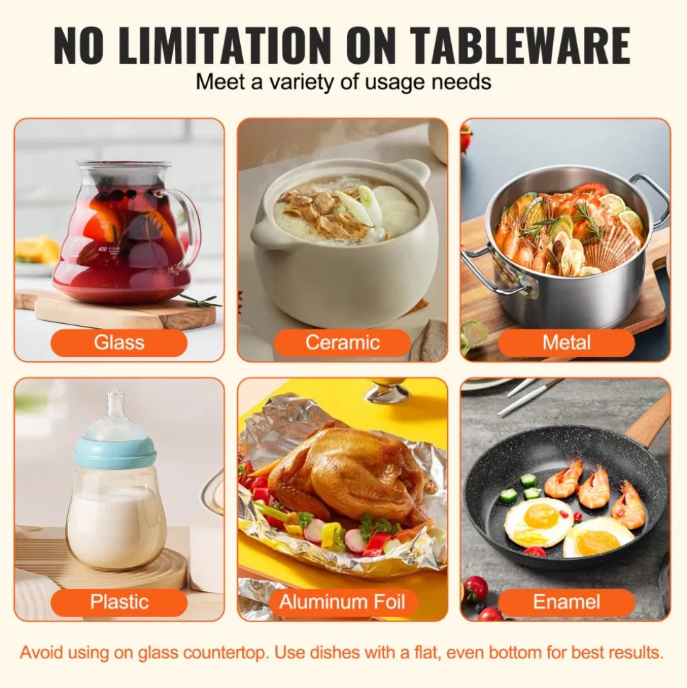 VEVOR Electric Warming Tray, Food Warming Trays for Buffet, Warming Trays with Adjustable Temperature Control, Portable Stainless Steel Food Warmer, Hot Plate Perfect for Parties, Catering, Holidays