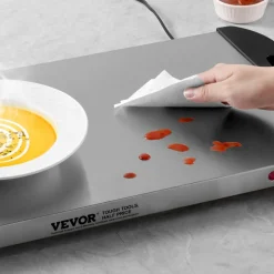 VEVOR Electric Warming Tray, Food Warming Trays for Buffet, Warming Trays with Adjustable Temperature Control, Portable Stainless Steel Food Warmer, Hot Plate Perfect for Parties, Catering, Holidays