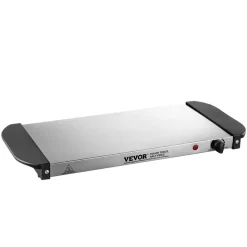 VEVOR Electric Warming Tray, Food Warming Trays for Buffet, Warming Trays with Adjustable Temperature Control, Portable Stainless Steel Food Warmer, Hot Plate Perfect for Parties, Catering, Holidays
