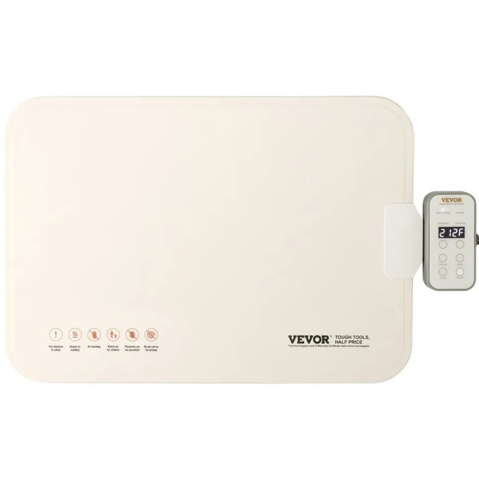 VEVOR Electric Warming Tray, Food Warming Mat for Buffet, Rollable & Portable Silicone Food Warmer with 4 Adjustable Temperature Settings, Auto Shut-Off & Child Lock, Perfect for Parties, Catering