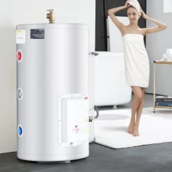 VEVOR Electric Water Heater, 18 Gallon Tank Instant Hot Water Heater, 1.6Kw Tankless Water Heater w/ LED Display,Knob Control, IPX4 Waterproof Side Connection On Demand Heaters for Shower, Bath