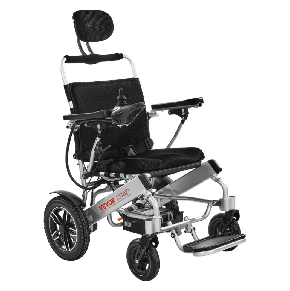 VEVOR Electric Wheelchair for Adults, 300lbs Capacity with Adjustable Backrest, Foldable Lightweight Motorized Wheelchair,13-Mile Range,All-Terrain Powered,Portable 21” Seat for Seniors & Disabled