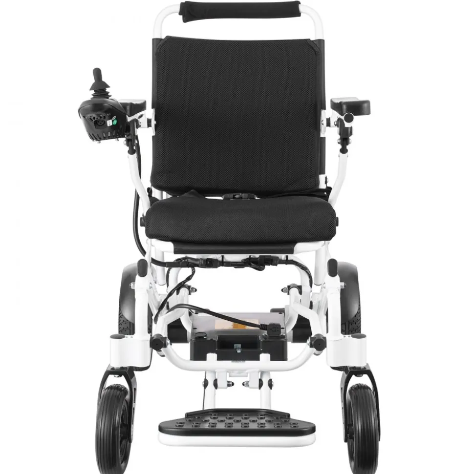 VEVOR Electric Wheelchair for Adults Seniors, 300 lbs Weight Capacity, 17.7 in Width Lightweight Foldable Motorized Power Wheelchairs, UP to 12.5 Miles Range All Terrain Aluminum Alloy Chair
