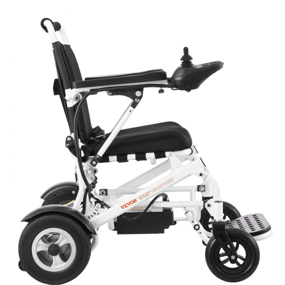 VEVOR Electric Wheelchair for Adults Seniors, 300 lbs Weight Capacity, 17.7 in Width Lightweight Foldable Motorized Power Wheelchairs, UP to 12.5 Miles Range All Terrain Aluminum Alloy Chair