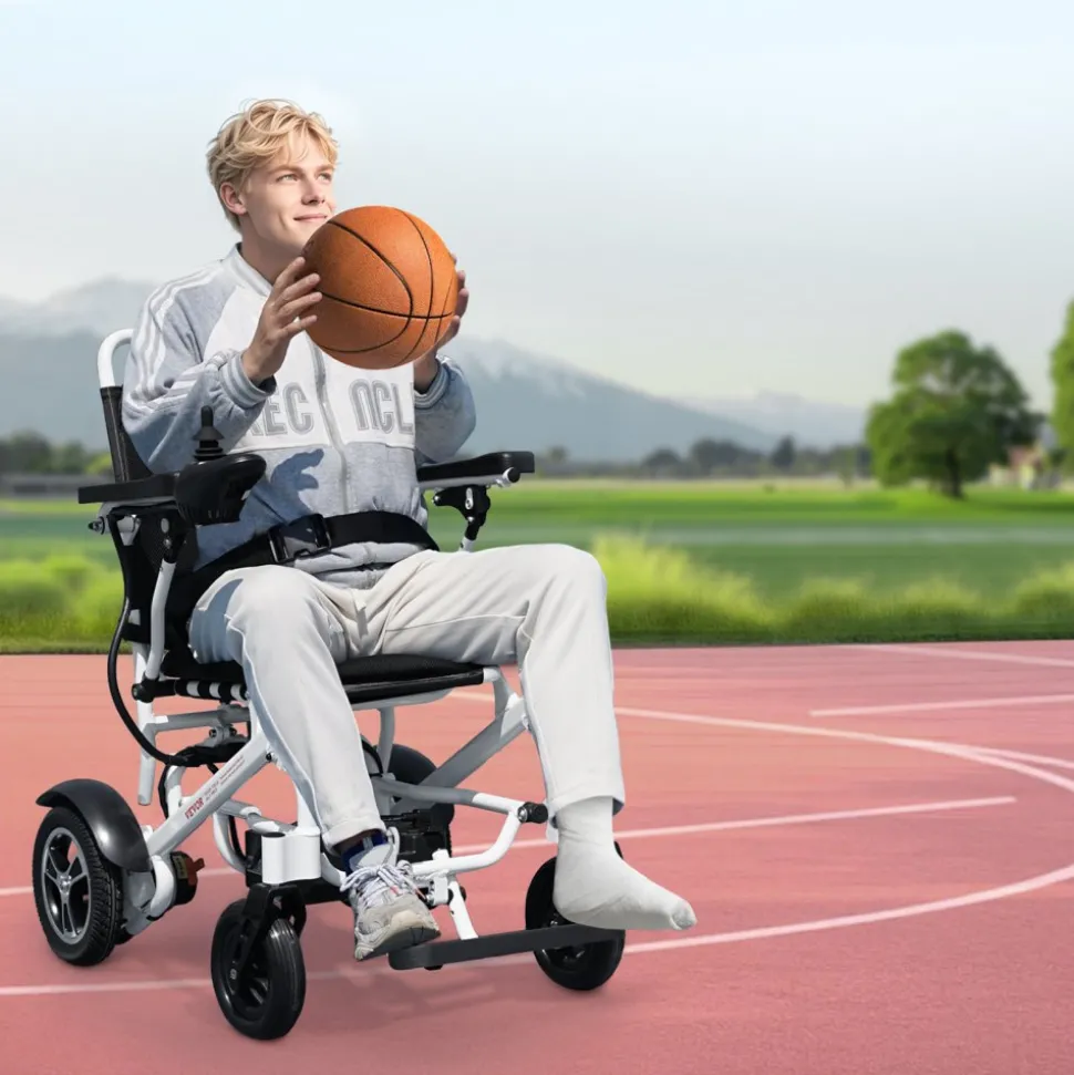 VEVOR Electric Wheelchair for Adults, 300lbs Capacity, Foldable & Lightweight Motorized Wheelchair, 13-Mile Long Travel Range, All-Terrain Powered Chair, Portable for Seniors & Disabled