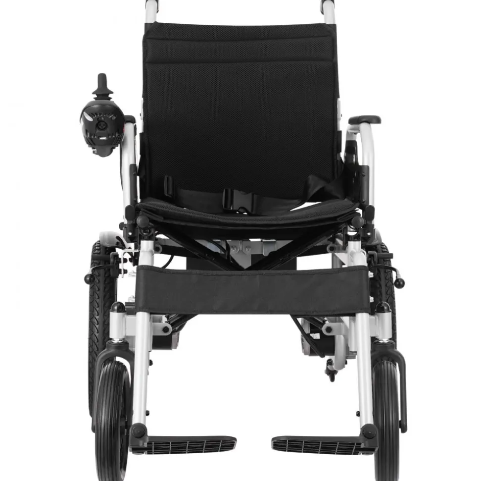 VEVOR Electric Wheelchair for Adults Seniors, 265 lbs Weight Capacity, 17.5in Width Lightweight Foldable Motorized Power Wheelchairs, UP to 12.5Miles Range All Terrain Power Chair, Adjustable Backrest