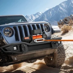 VEVOR Electric Winch, 12000 lbs Load Capacity, 12V DC Truck Winch with Φ0.36 in x 75.5 ft Synthetic Rope, Wireless & Wired Remote Control, IP55 Waterproof for Towing Off-Road SUV Jeep Trailer Boat