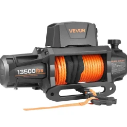 VEVOR Electric Winch, 13500 lbs Load Capacity, 12V DC Truck Winch with Φ3/8 in x 85 ft Synthetic Rope, Wireless & Wired Remote Control, IP55 Waterproof for Towing Off-Road SUV Jeep Trailer Boat