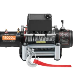 VEVOR Electric Winch, 12000 lbs Load Capacity, 12V DC Truck Winch with Φ7/20 in x 85 ft Steel Rope, Wireless & Wired Remote Control, Suitable for Towing SUV Jeep Trailer Boat Off-Road Vehicle