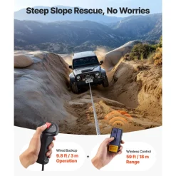 VEVOR Electric Winch, 12000 lbs Load Capacity, 12V DC Truck Winch with Φ7/20 in x 85 ft Steel Rope, Wireless & Wired Remote Control, Suitable for Towing SUV Jeep Trailer Boat Off-Road Vehicle