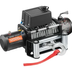 VEVOR Electric Winch, 12000 lbs Load Capacity, 12V DC Truck Winch with Φ7/20 in x 85 ft Steel Rope, Wireless & Wired Remote Control, Suitable for Towing SUV Jeep Trailer Boat Off-Road Vehicle