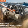VEVOR Electric Winch, 10,000 lb, 12V DC Truck Winch with Φ7/20 in x 65 ft Synthetic Rope Aluminum Fairlead Wireless & Wired Remote Control, IP55 Waterproof for Towing Off-Road SUV Jeep Trailer Boat