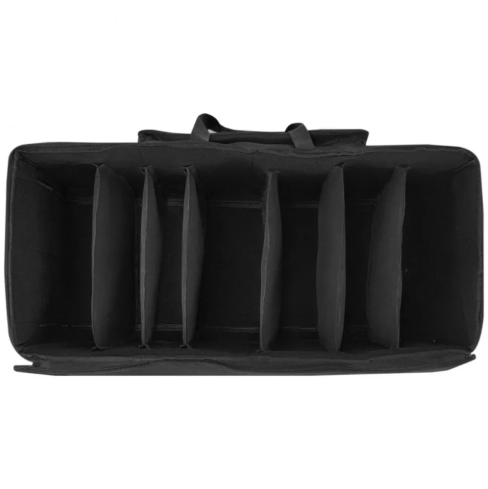 VEVOR Electronic Drum Kit Bag, 600D, Padded Drum Bag with Wheels, Large 36.2 x 16.5 x 16.1 in Interior, Lightweight Travel Case with Detachable Dividers, Multiple Pockets, for Electric Drums, Black