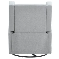 VEVOR Electronic Power Recliner and Swivel Glider, 250 lbs Weight Capacity Swivel Glider Recliner Chair with USB Port, Polyester Surface Swivel Rocker Recliner for Living Room, Bedroom, Light Gray