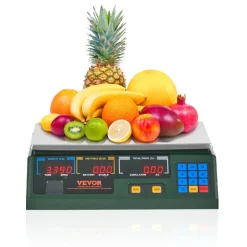 VEVOR Electronic Price Computing Scale, 66 LB Digital Deli Weight Scales, LED Digital Commercial Food Fruit Meat Produce Counting Weight, for Retail Outlet Store, Kitchen, Restaurant Market, Farmer