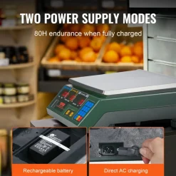 VEVOR Electronic Price Computing Scale, 66 LB Digital Deli Weight Scales, LED Digital Commercial Food Fruit Meat Produce Counting Weight, for Retail Outlet Store, Kitchen, Restaurant Market, Farmer