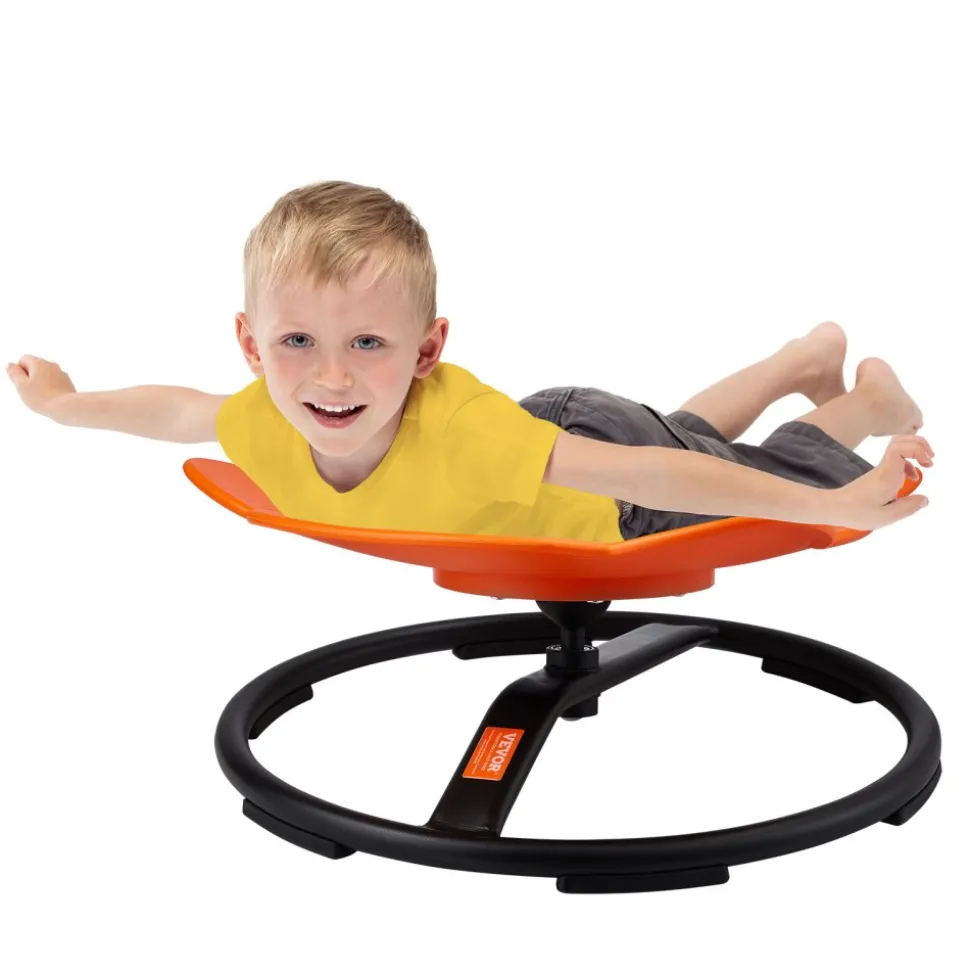 VEVOR Elephant Kids Swivel Chair, 220 LBS Capacity, 360° Spinning Chair, Autistic Kids Sensory Toy Chair with Non-Slip Metal Base, Toddler Sit and Spin Chair for Coordination Balance Focus Orange