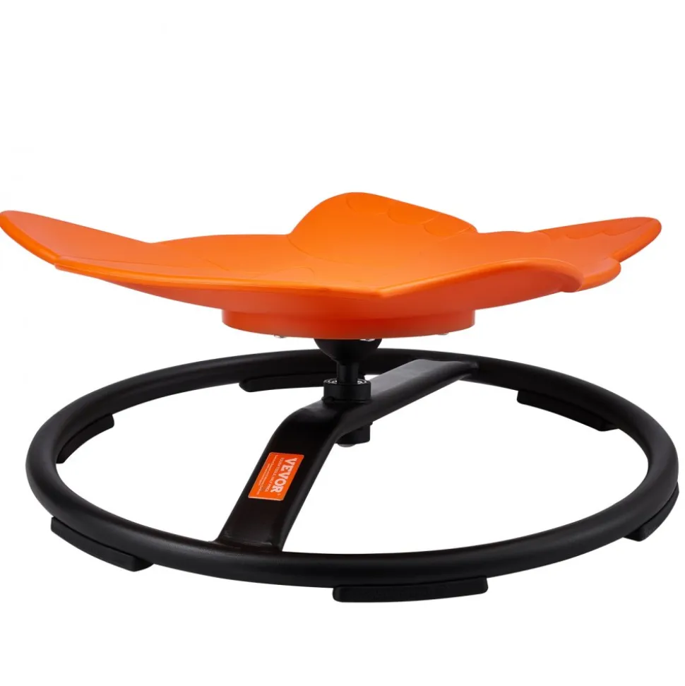 VEVOR Elephant Kids Swivel Chair, 220 LBS Capacity, 360° Spinning Chair, Autistic Kids Sensory Toy Chair with Non-Slip Metal Base, Toddler Sit and Spin Chair for Coordination Balance Focus Orange