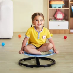 VEVOR Elephant Kids Swivel Chair, 220 LBS Capacity, 360° Spinning Chair, Autistic Kids Sensory Toy Chair with Non-Slip Metal Base, Toddler Sit and Spin Chair for Coordination Balance Focus Blue