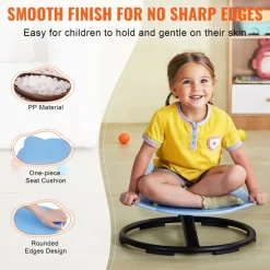 VEVOR Elephant Kids Swivel Chair, 220 LBS Capacity, 360° Spinning Chair, Autistic Kids Sensory Toy Chair with Non-Slip Metal Base, Toddler Sit and Spin Chair for Coordination Balance Focus Blue
