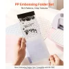 VEVOR Embossing Folders, 15 Pieces, 4.13 x 5.83 in, Background Embossed Plates for VEVOR Die Cutting and Embossing Machine, PP Plastic Embossed Stencil Template for Scrapbooking and Card Making