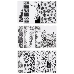 VEVOR Embossing Folders, 15 Pieces, 4.13 x 5.83 in, Background Embossed Plates for VEVOR Die Cutting and Embossing Machine, PP Plastic Embossed Stencil Template for Scrapbooking and Card Making