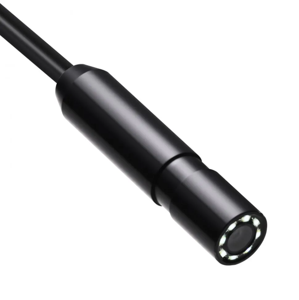 VEVOR Endoscope Camera with 49.2FT Semi-Rigid Cable, 1920P HD Borescope for Android & IOS, Industrial Inspection Camera with Light - 8 LED, 2X Zoom, IP67 Waterproof Snake Camera for Auto, Plumbing