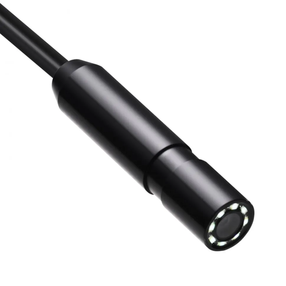 VEVOR Endoscope Camera with Light, 1920P HD Borescope for Android & IOS, 8 LED Lights Inspection Camera with 16.4FT Semi-Rigid Cable, 2X Zoom, IP67 Waterproof Snake Scope Camera for Auto, Plumbing