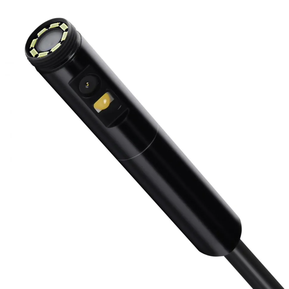 VEVOR Endoscope Camera with Light, Dual Lens Borescope for Android & IOS, 1920P HD Inspection Camera with 8 + 1 LED Light, 2X Zoom, 16.4FT Snake Cable, IP67 Waterproof Snake Camera for Auto, Plumbing