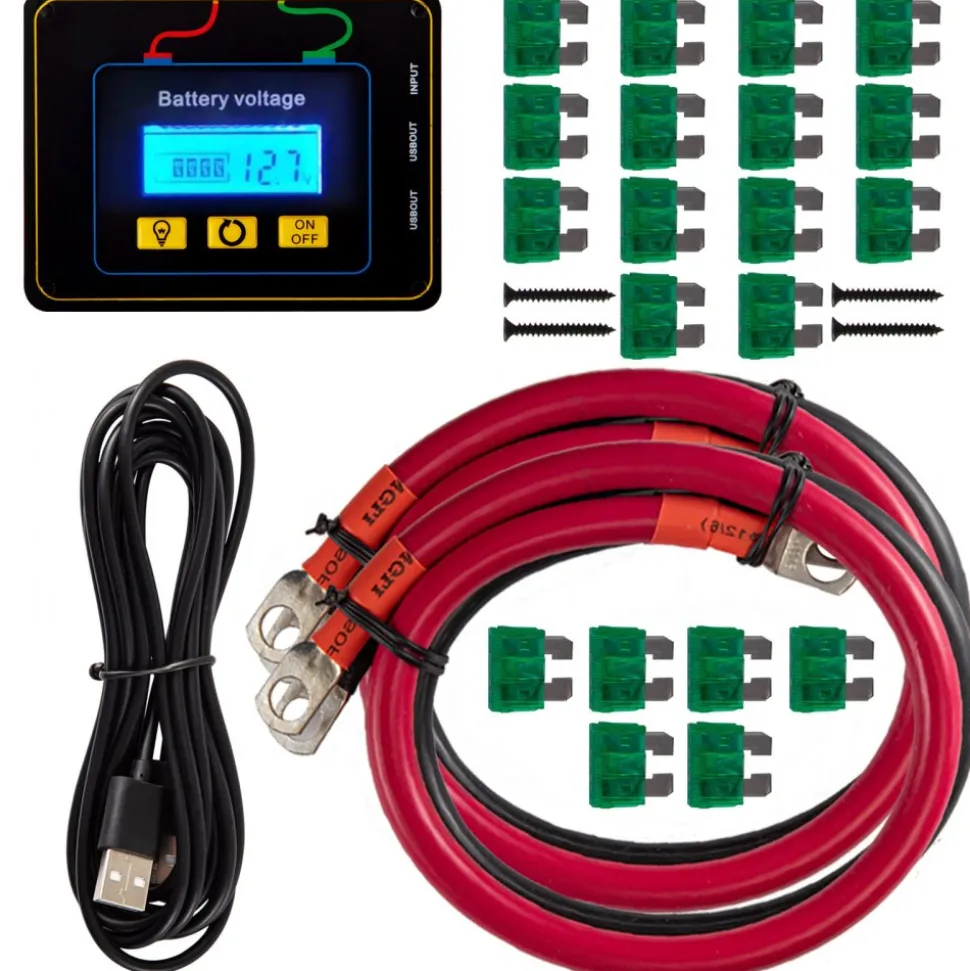 VEVOR Energy Converter, 5000W Modified Wave Transformer, 12V DC to 110V AC Vehicle Adapter, featuring LCD Screen, Remote Control, LED Light, and GFCI Sockets for RVs, Trucks, Boats, and Outdoor Adv