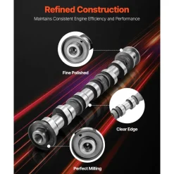 VEVOR Engine Camshaft, 5184380AF 05184380AH 5184380AD 5184380AE 5184380AG Cam Replacement, for 2011-2015 Jeep Grand Cherokee, 2011-2014 Dodge Avenger, 2013-2018 Ram 1500, 3.6L