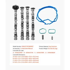 VEVOR Engine Camshafts Rockers Arm Lifters Kit, Cam Replacement for 2011-2016 Jeep Cherokee/Wrangler/Grand Cherokee, 2011-2016 Dodge Caravan/Journey/Durango