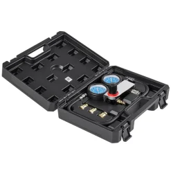 VEVOR Engine Cylinder Compression Tester Kit, Pressure Gauge Range of 10-200 PSI, Compression Tester Kit with 4 Adapters, Straight & Angled Extended Metal Tubes for Automotive Cars and Motorcycles