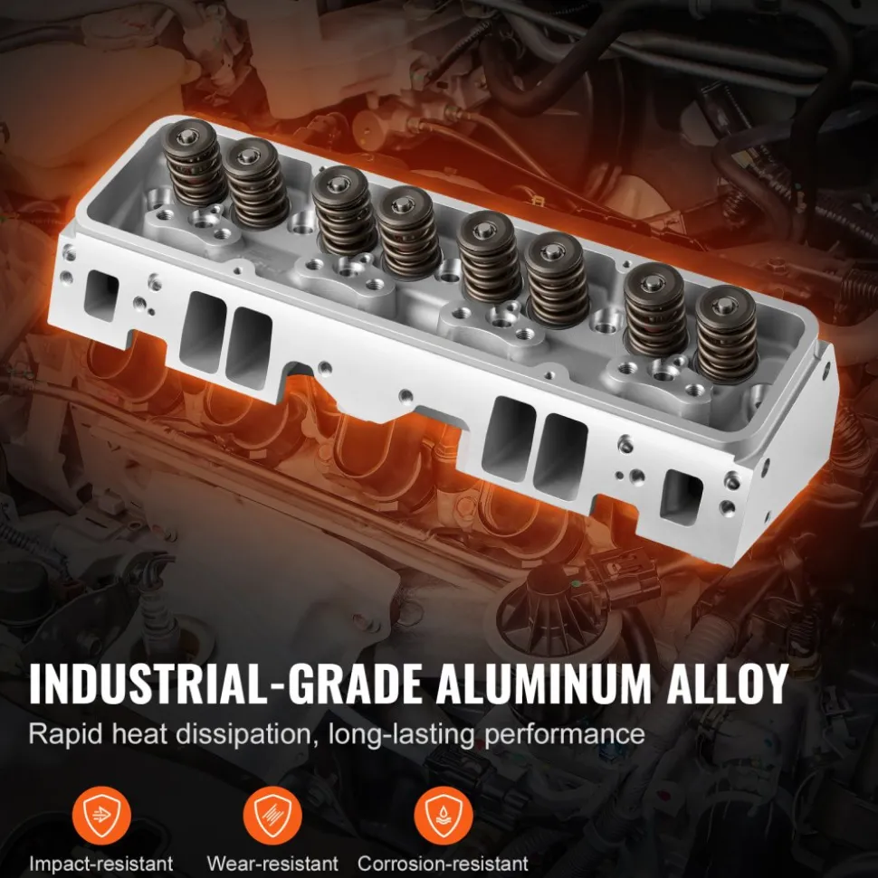VEVOR Engine Cylinder Head Assembly Replacement, Aluminum Engine Cylinder Head Kit, Compatible with Small Block Chevrolet Engines, SBC 327/ 350/ 383, Corvette, Camaro, Z06