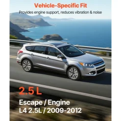 VEVOR Engine Motor Mount and Transmission Mount Kit Replacement, Set of 4, Compatible with 2009–2012 Ford Escape 2.5L L4, Replace OE# A5446, A5481, A5412, A5441, Secure Support