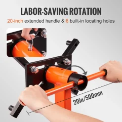 VEVOR Engine Stand, 1300 lbs (3/5 Ton) Rotating Engine Motor Stand with 360 Degree Adjustable Head, Cast Iron Motor Hoist Dolly, 4-Caster, 4 Adjustable Arms, for Vehicle Maintenance, Auto Repair