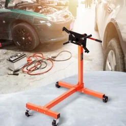 VEVOR Engine Stand, 1300 lbs (3/5 Ton) Rotating Engine Motor Stand with 360 Degree Adjustable Head, Cast Iron Motor Hoist Dolly, 4-Caster, 4 Adjustable Arms, for Vehicle Maintenance, Auto Repair