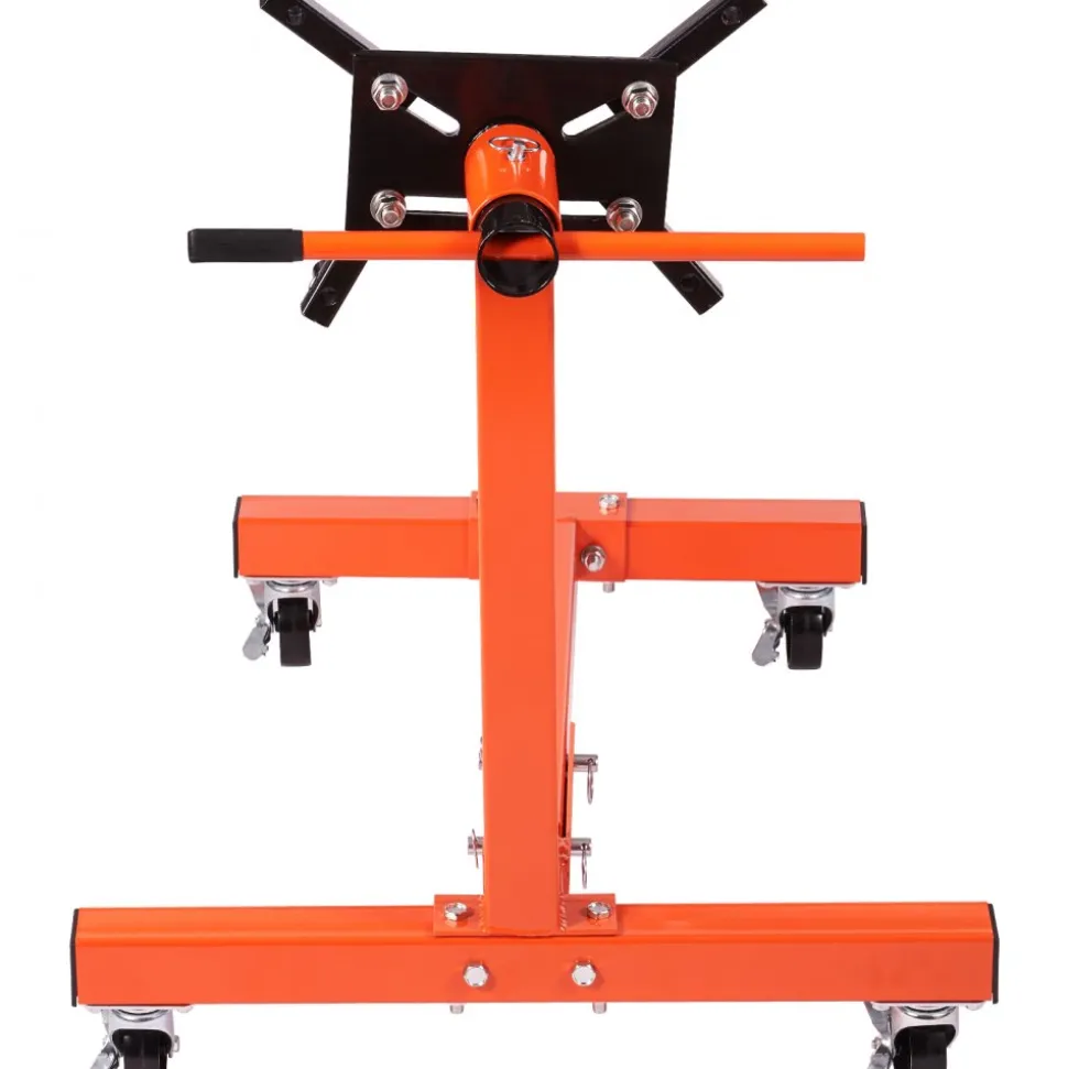 VEVOR Engine Stand, 1500 lbs (3/4 Ton) Rotating Engine Motor Stand with 360 Degree Adjustable Head, Cast Iron Folding Motor Hoist Dolly, 5-Caster, 4 Adjustable Arms, for Vehicle Maintenance