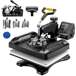 VEVOR Enhanced Heat Press Device, ETL Safety Certified, 12x15 inch, 8-in-1 Energy Efficient Combo, Versatile Sublimation with 360° Swivel