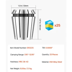 VEVOR ER32 Collet Set 1/16