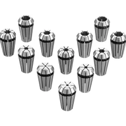 VEVOR ER16 Collet Set 1/16"-13/32" 12 Piece ER16 Spring Collet Chuck Set, for CNC Milling Machines & Drill Presses, 0.0008" TIR High Concentricity, Lathe Chuck Tool with Storage Case, Alloy Steel