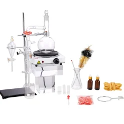 VEVOR Essential Oil Distillation Kit, 500ml Distillation Apparatus, 3.3 Boro Lab Glassware Distillation Kit with 1000W Heating Plate and 24, 40 Joint, 33 pcs Set