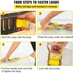 VEVOR E Track Ratchet Strap, 18PCS 2