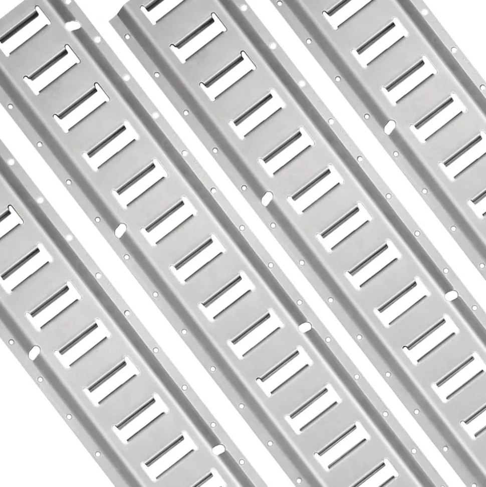 VEVOR E Track Tie-Down Rail Kit, 24PCS 5' E-Tracks Set Includes 8 Steel Rails & 8 O-Ring Anchors & 8 Tie-Offs with D-Ring, Versatile Securing Accessories for Cargo Motorcycles Bikes, 2000 lbs Load