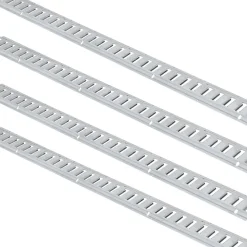 VEVOR E Track Tie-Down Rail Kit, 24PCS 5' E-Tracks Set Includes 8 Steel Rails & 8 O-Ring Anchors & 8 Tie-Offs with D-Ring, Versatile Securing Accessories for Cargo Motorcycles Bikes, 2000 lbs Load